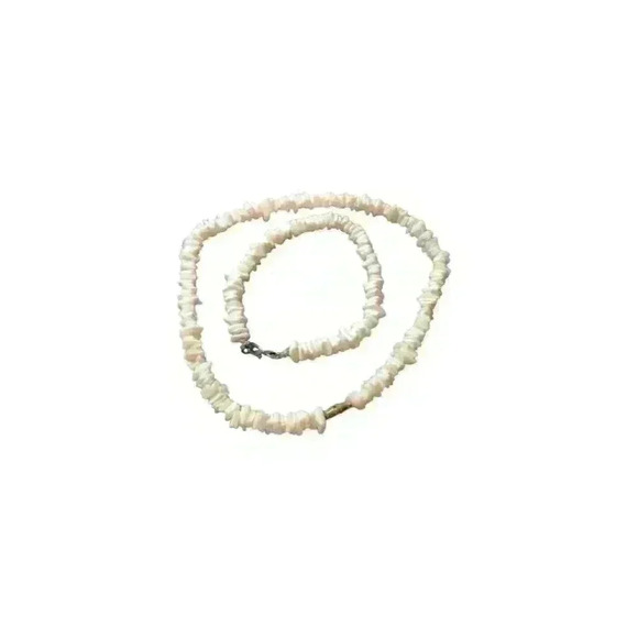 Vtg Pukka Shell Hawaiian Neclace and Bracelet Set - Picture 1 of 4